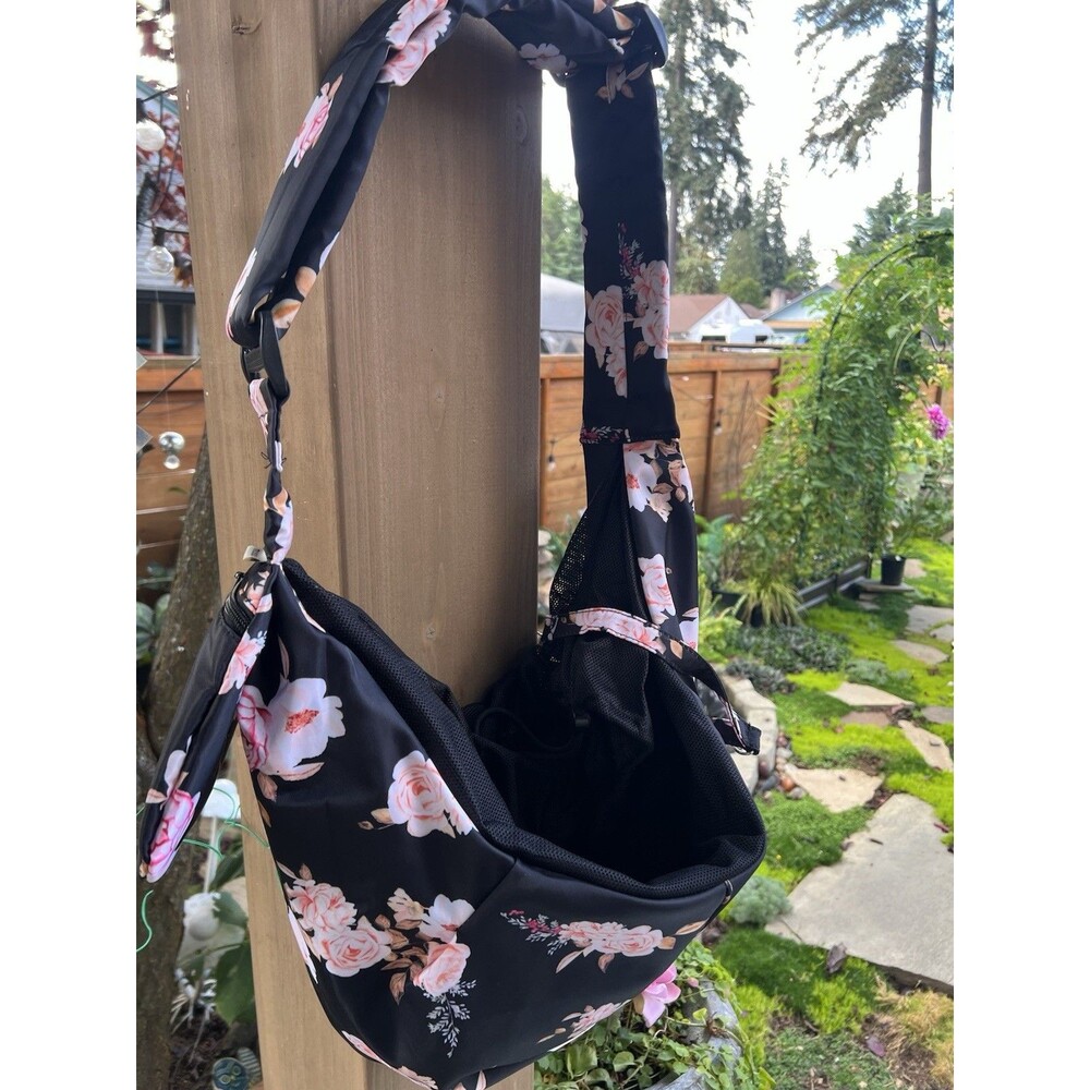 Mosiso Floral Dog Cat Pet Sling Carrier Crossbody Shoulder Bag New